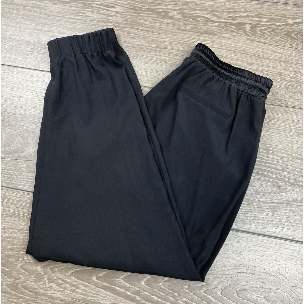 Ramy Brook Women's Silk Drawstring Jogger Pants Black Size Small‎